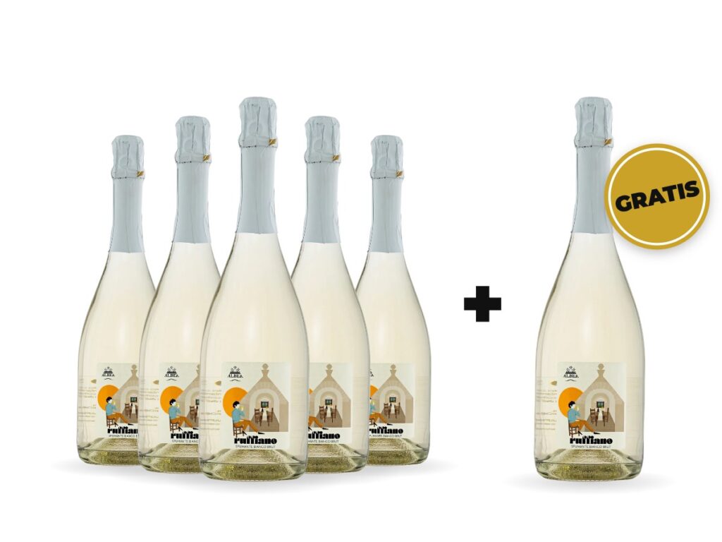 5+1 Vin spumant Albea Ruffiano Fiano Brut IGP 750 ml