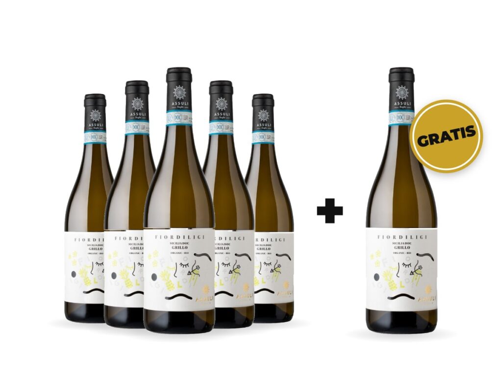 5+1 Vin alb Assuli Fiordiligi Grillo DOC Sicilia 750 ml