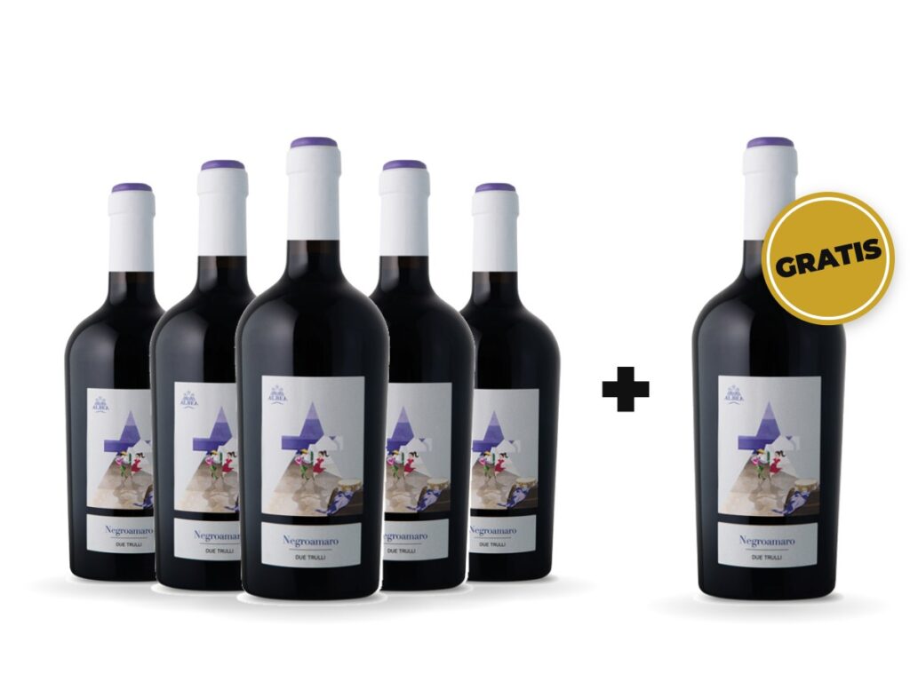 5+1 Vin roșu Albea Due Trulli Negroamaro IGP Puglia 750 ml