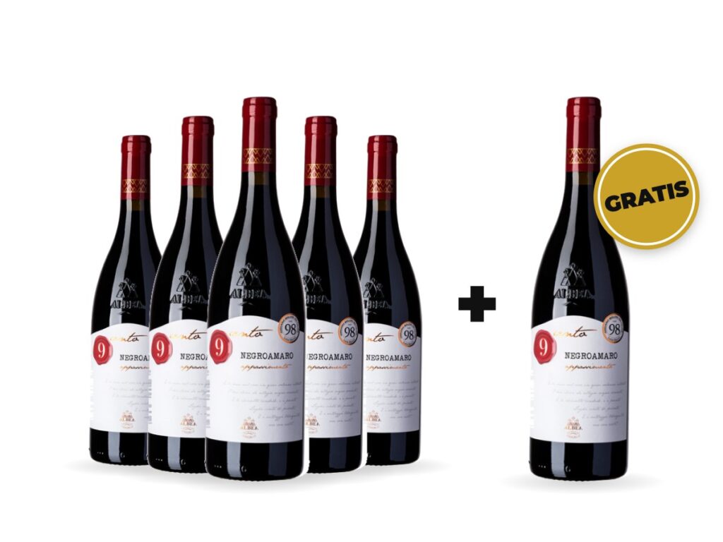 5+1 Vin roșu Albea Novecento Negroamaro în Appassimento IGP 750 ml