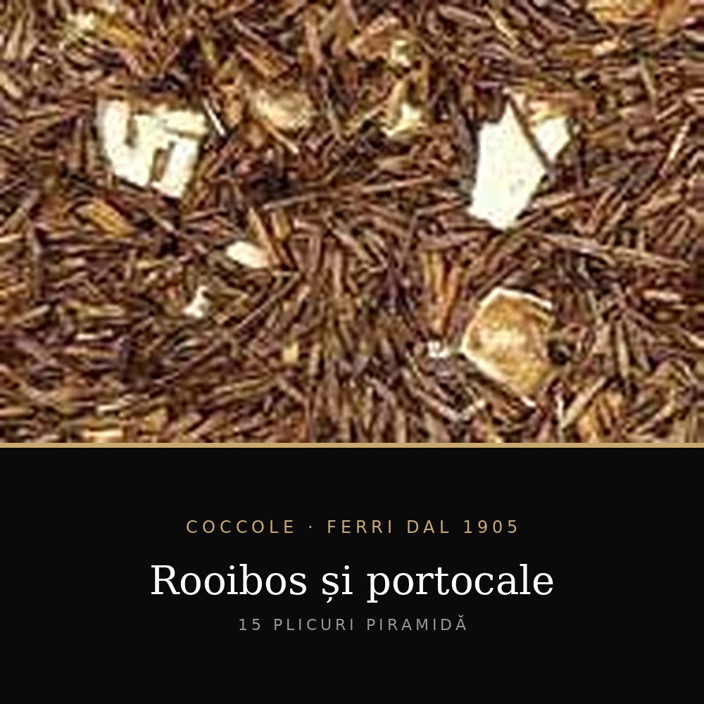 Ceai Coccole – Rooibos și portocale 15 plicuri