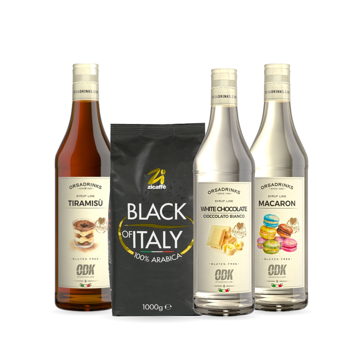 Pachet „Dolce Italia” – Cafea Black of Italy și siropuri de desert